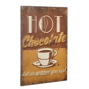 Metal skilt Hot Chocolate 30x40cm